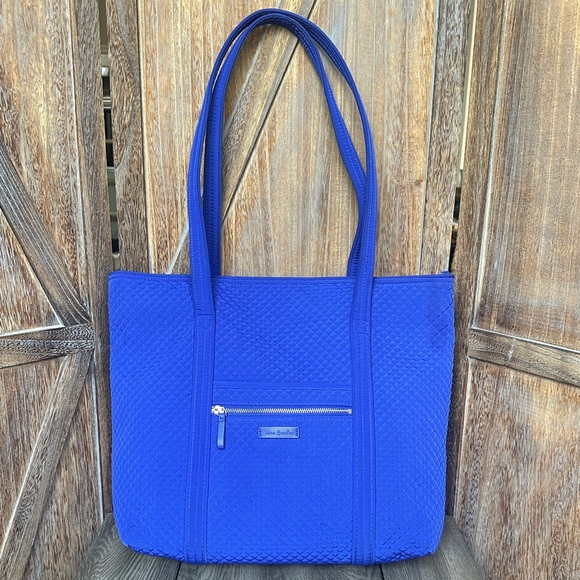 Vera Bradley Handbags - Vera Bradley Midnight Blue Large Textured Quilted Shoulder Handbag Travel Tote